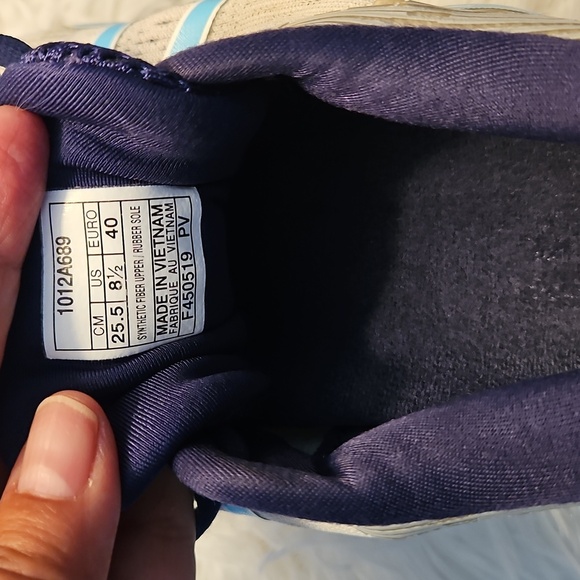 OASIS Women's Athletic Running Shoes - Cream and Blue - Picture 5 of 5